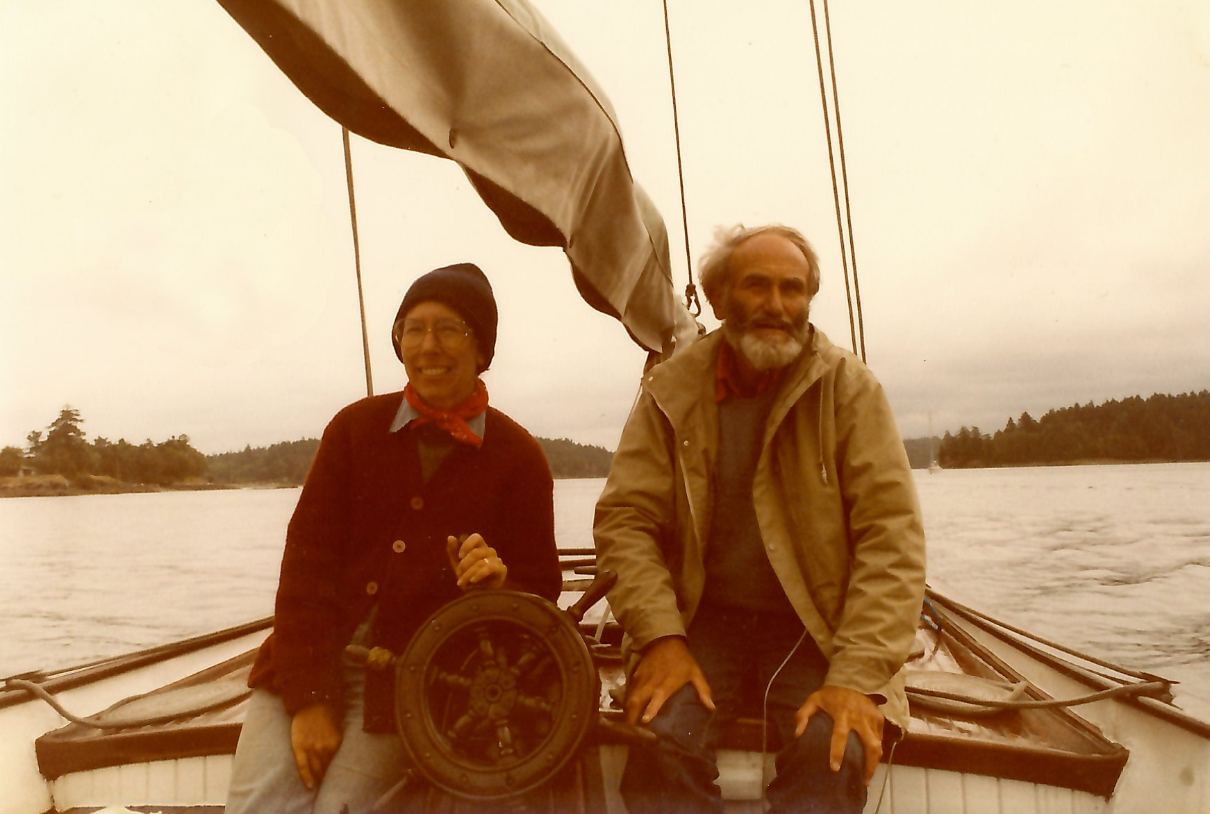 Ann and Dan on Gitana, 1983
