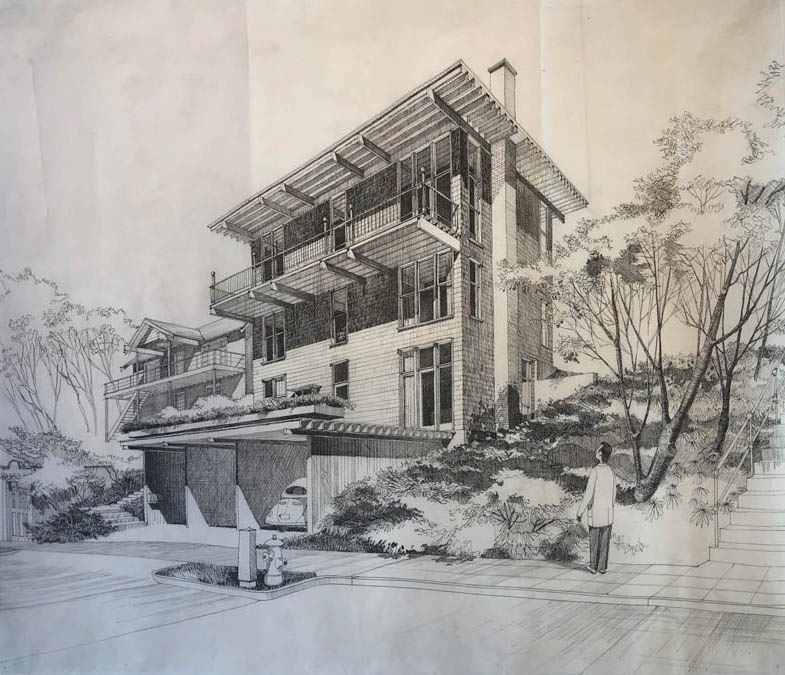Early drawing of house